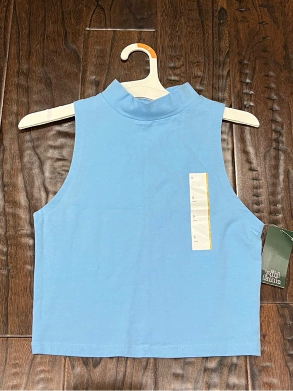wild fable Light Blue Mock Neck Crop Tank